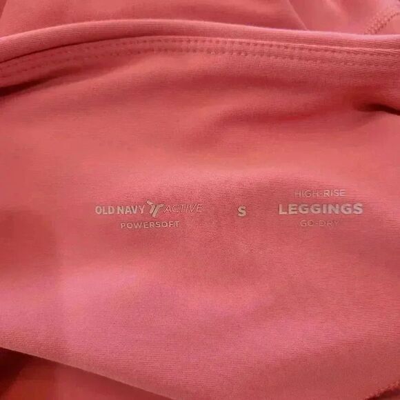 Old Navy Women's Rose Pink Poly/Spandex High Rise Leggings w Pockets - Picture 10 of 10